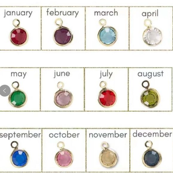 Tiny Birthstone Charm Necklaces - Picture 7 of 15